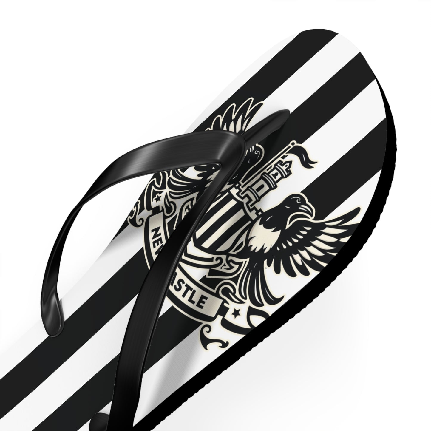 Newcastle United B&W Crest Flip Flops