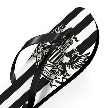 Newcastle United B&W Crest Flip Flops