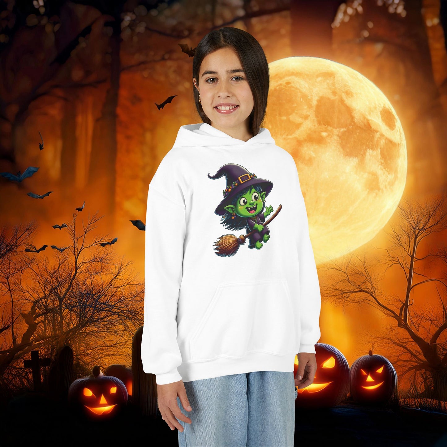 Flying Witch Youth Hoodie