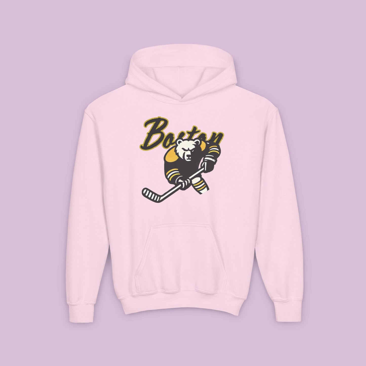 Boston Hockey Bear Youth Hoodie