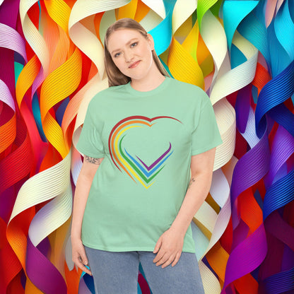 Rainbow Heart Unisex Tee