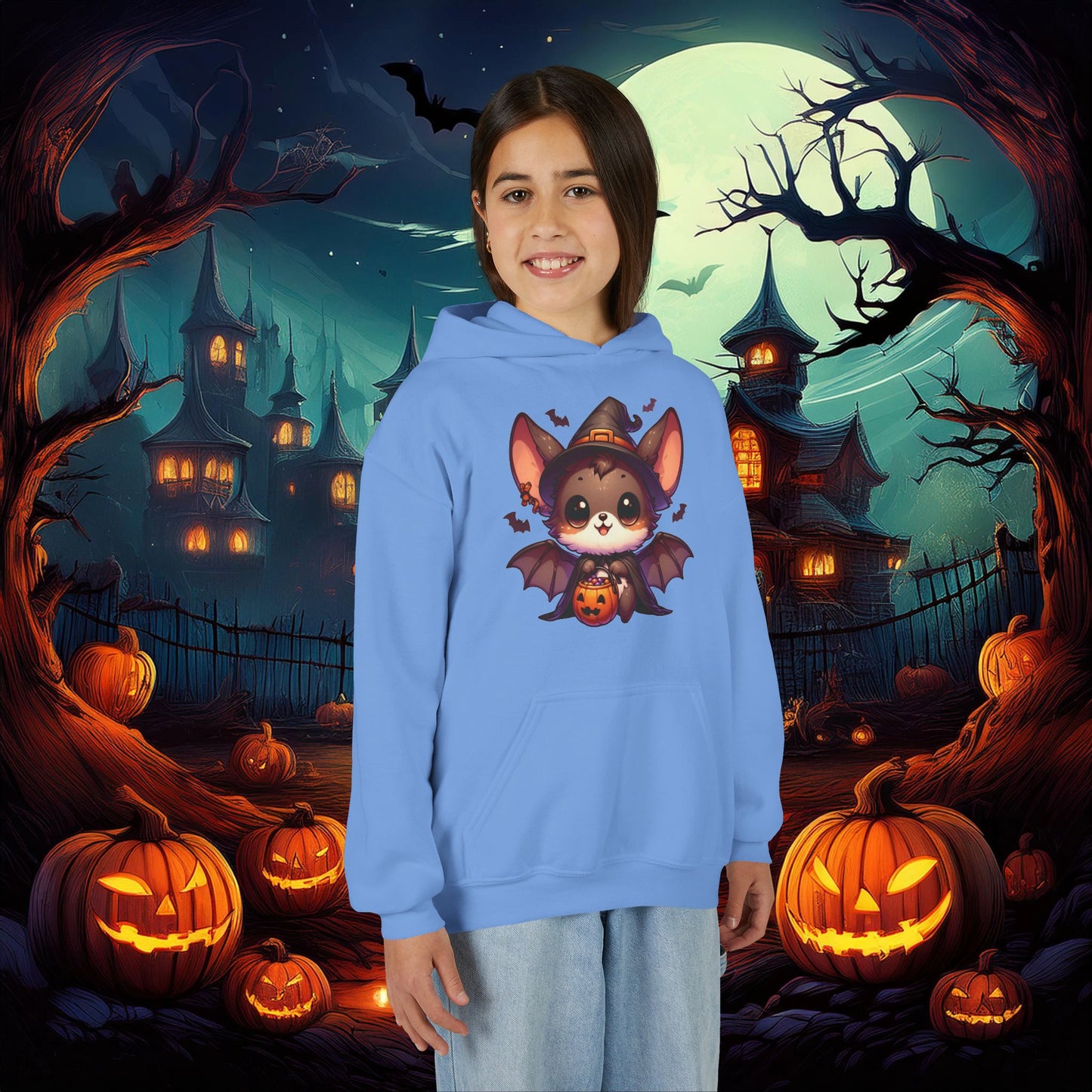 Cute Bat Youth Hoodie