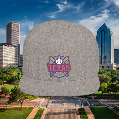 Texas Baseball Logo Flat Bill Snapback