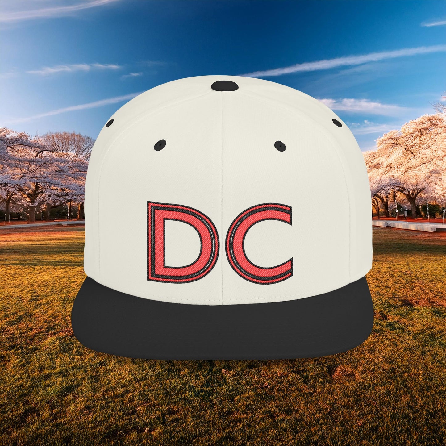 DC Flat Bill Snapback - Red
