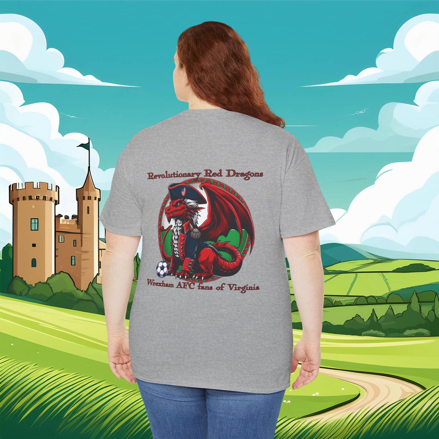 Revolutionary Red Dragons Front & Back Logo Tee