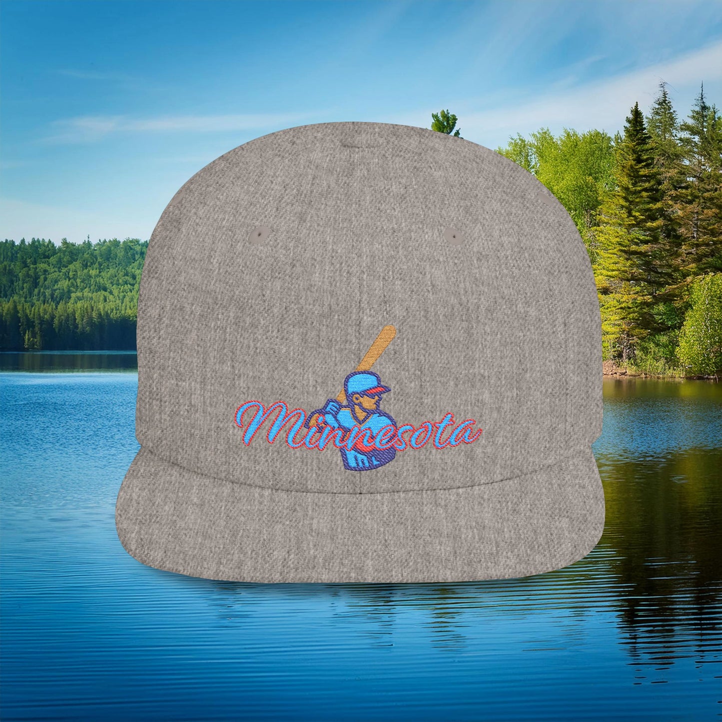 Minnesota Baseball Logo Flat Bill Snapback