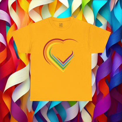 Rainbow Heart Unisex Tee