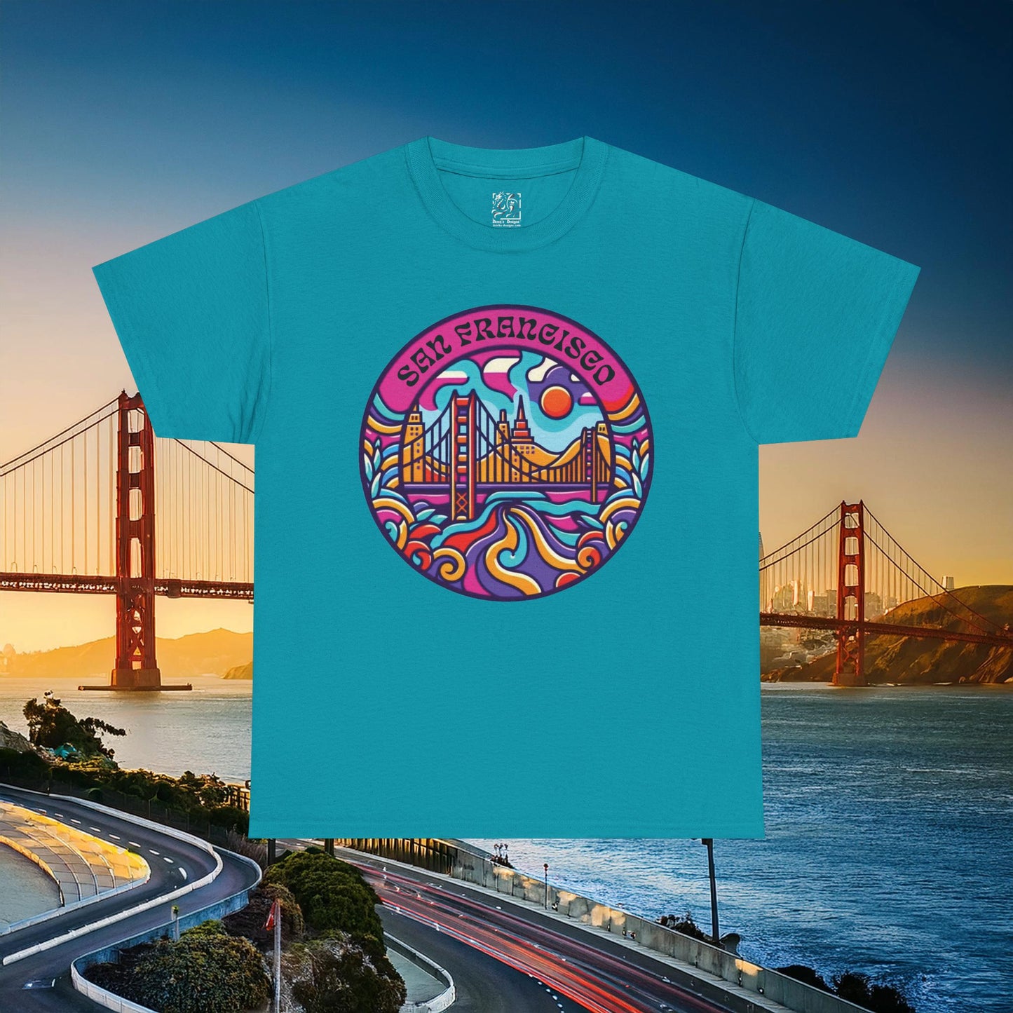 Vibrant San Francisco Psychedelic Tee