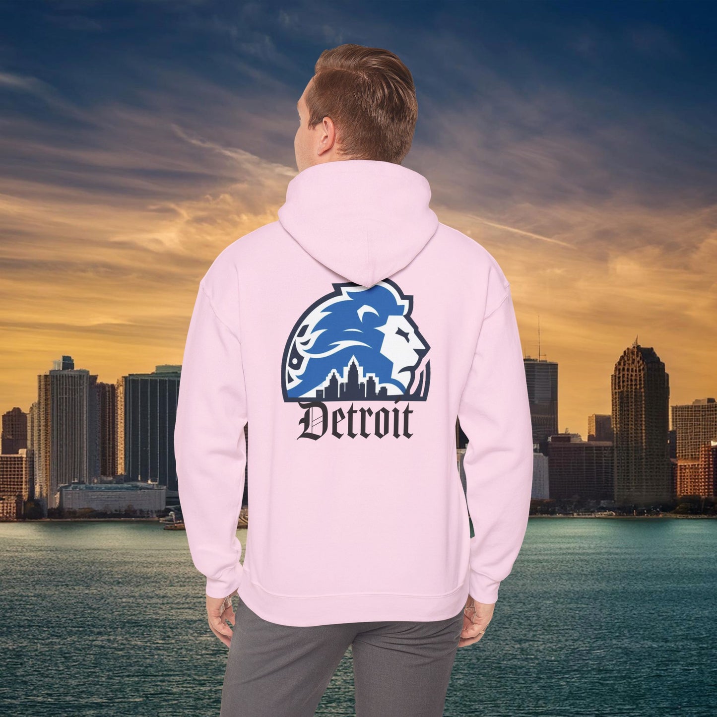 Detroit Football Skyline Hoodie
