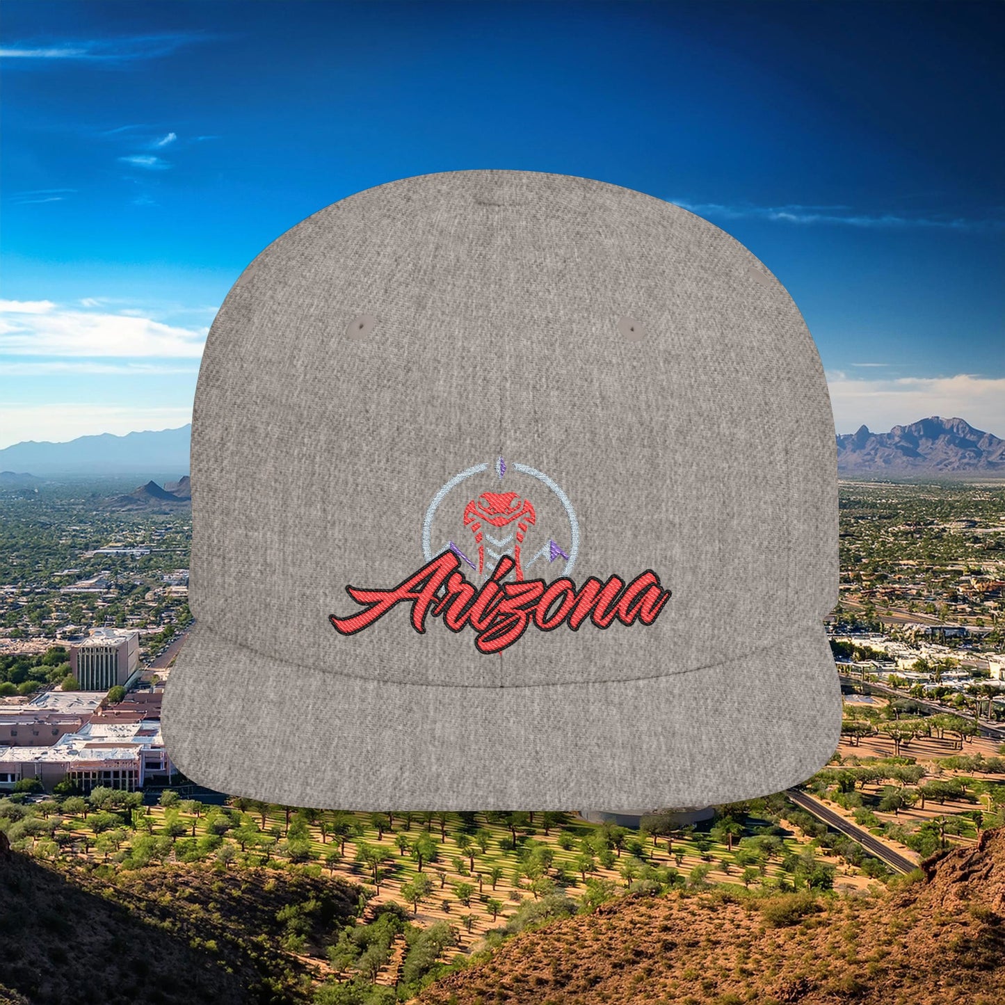 Arizona Baseball Logo Flat Bill Snapback