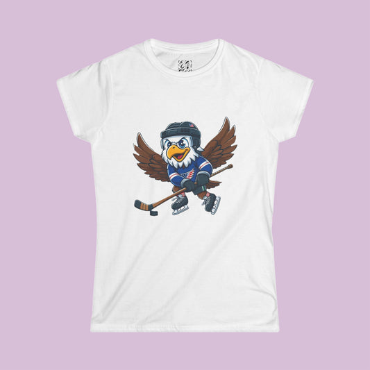 Washington Hockey Little Cap Women's Softstyle Tee