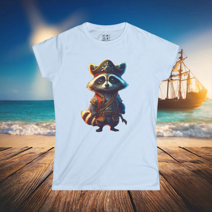 Raccoon Pirate Women's Softstyle Tee