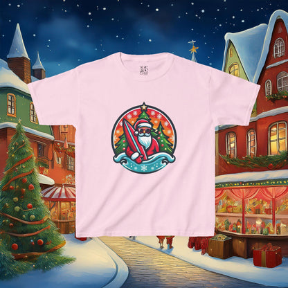 Catching Waves Santa Kids Tee