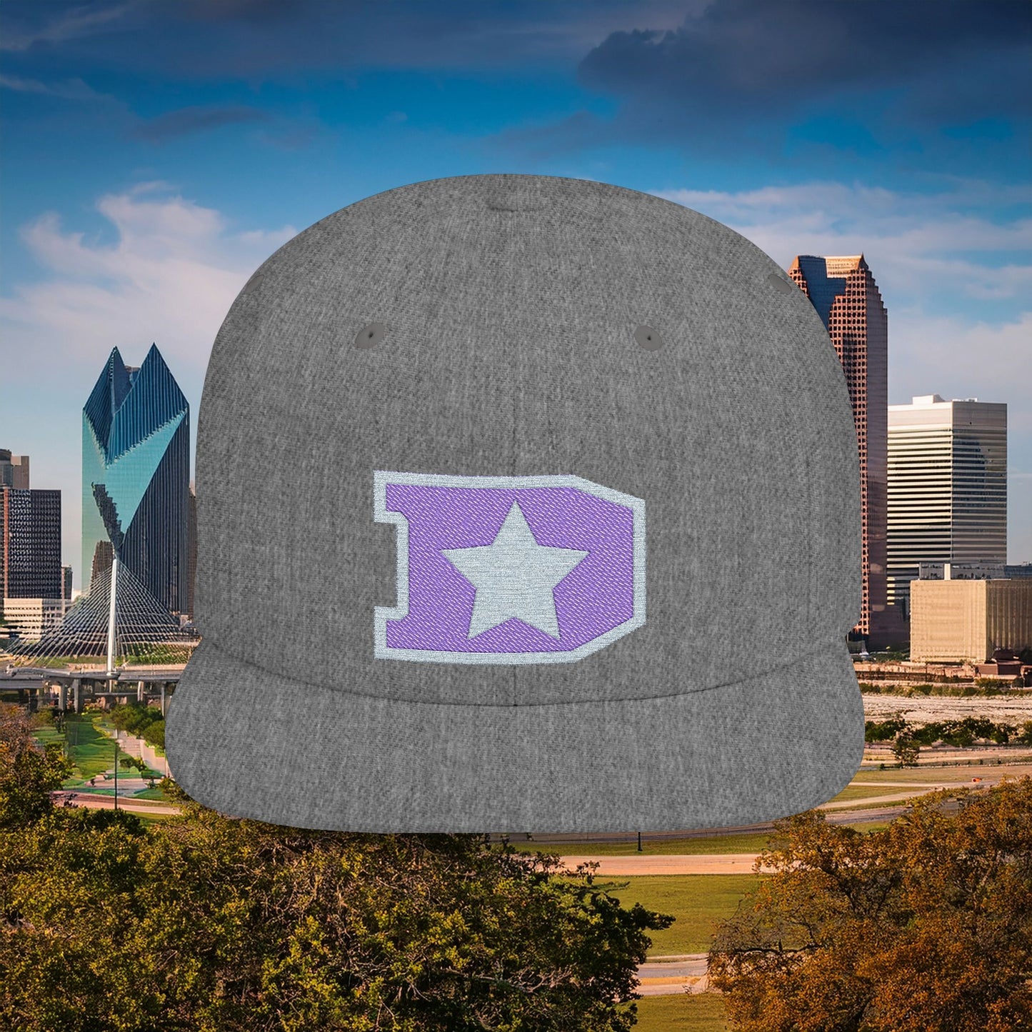Dallas D Flat Bill Snapback with Star
