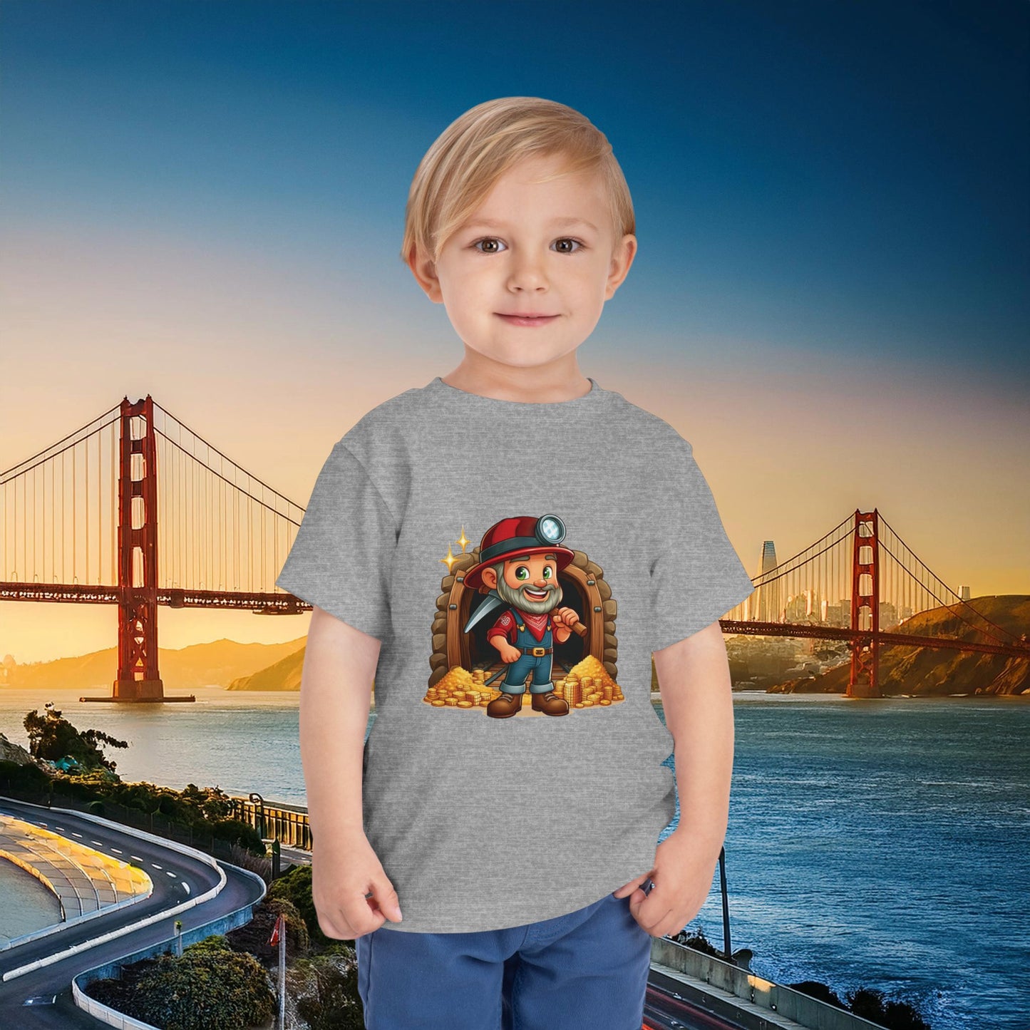San Francisco Football Cartoon Miner Toddler Tee