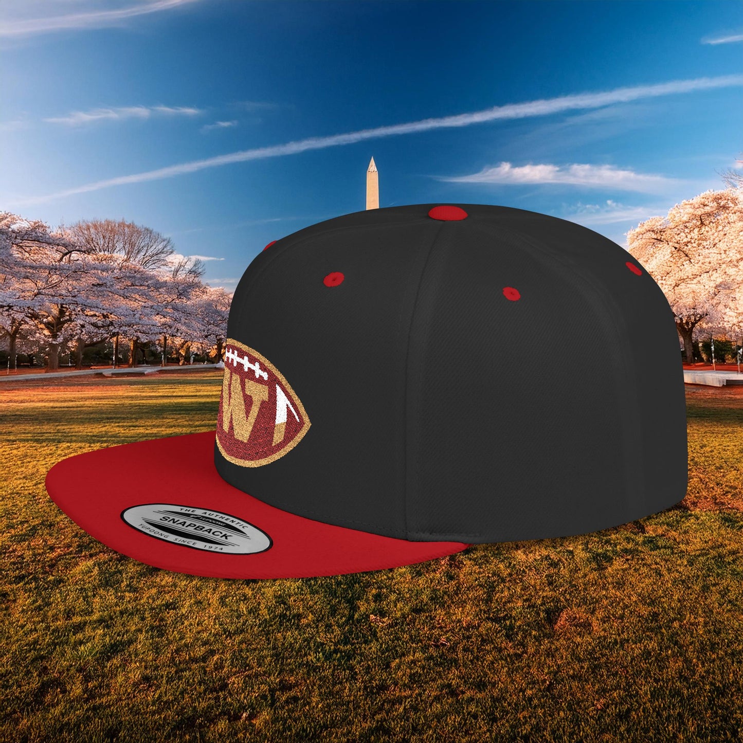 Washington Football Logo Flat Bill Snapback