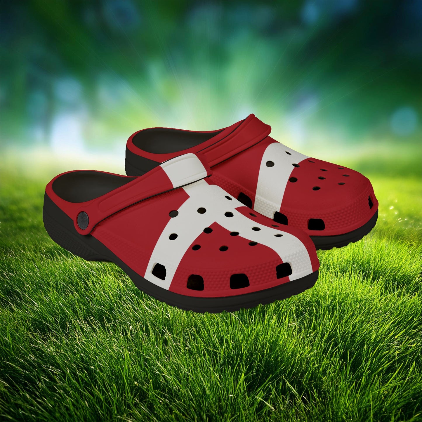 Danish Flag Foam Clogs