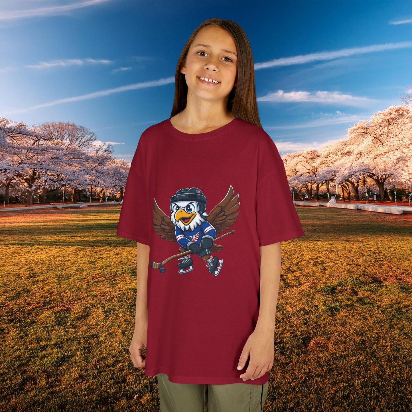 Washington Hockey Little Caps Kids Tee