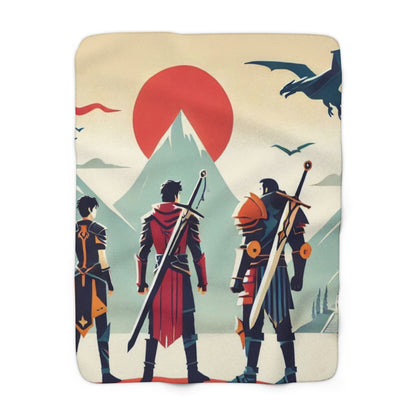 Frostback Mountains Sherpa Fleece Blanket