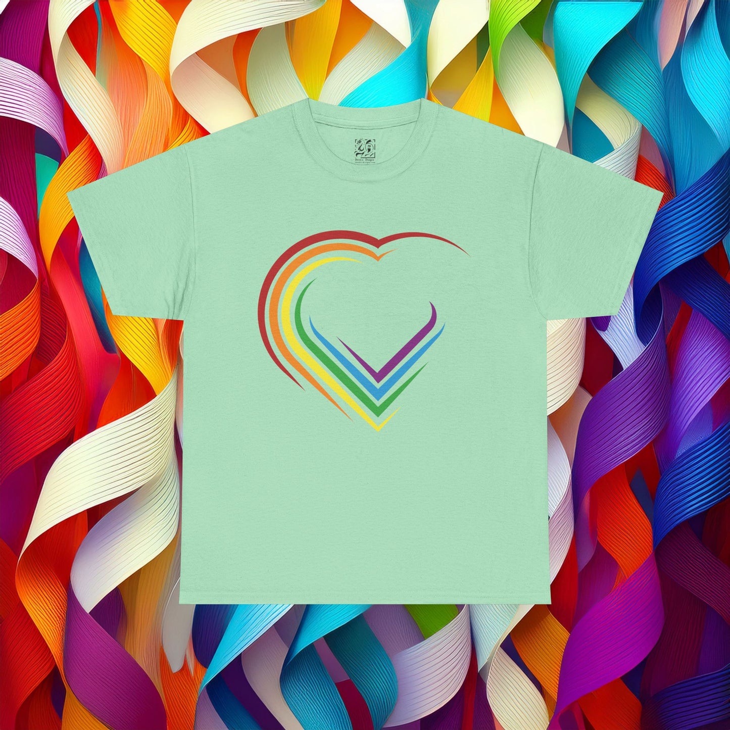 Rainbow Heart Unisex Tee