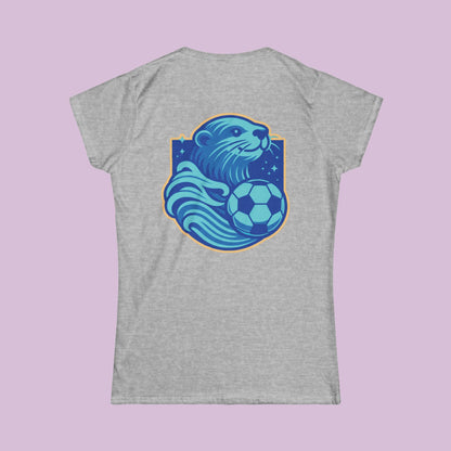 Sea Otter Soccer Logo Women's Softstyle Tee