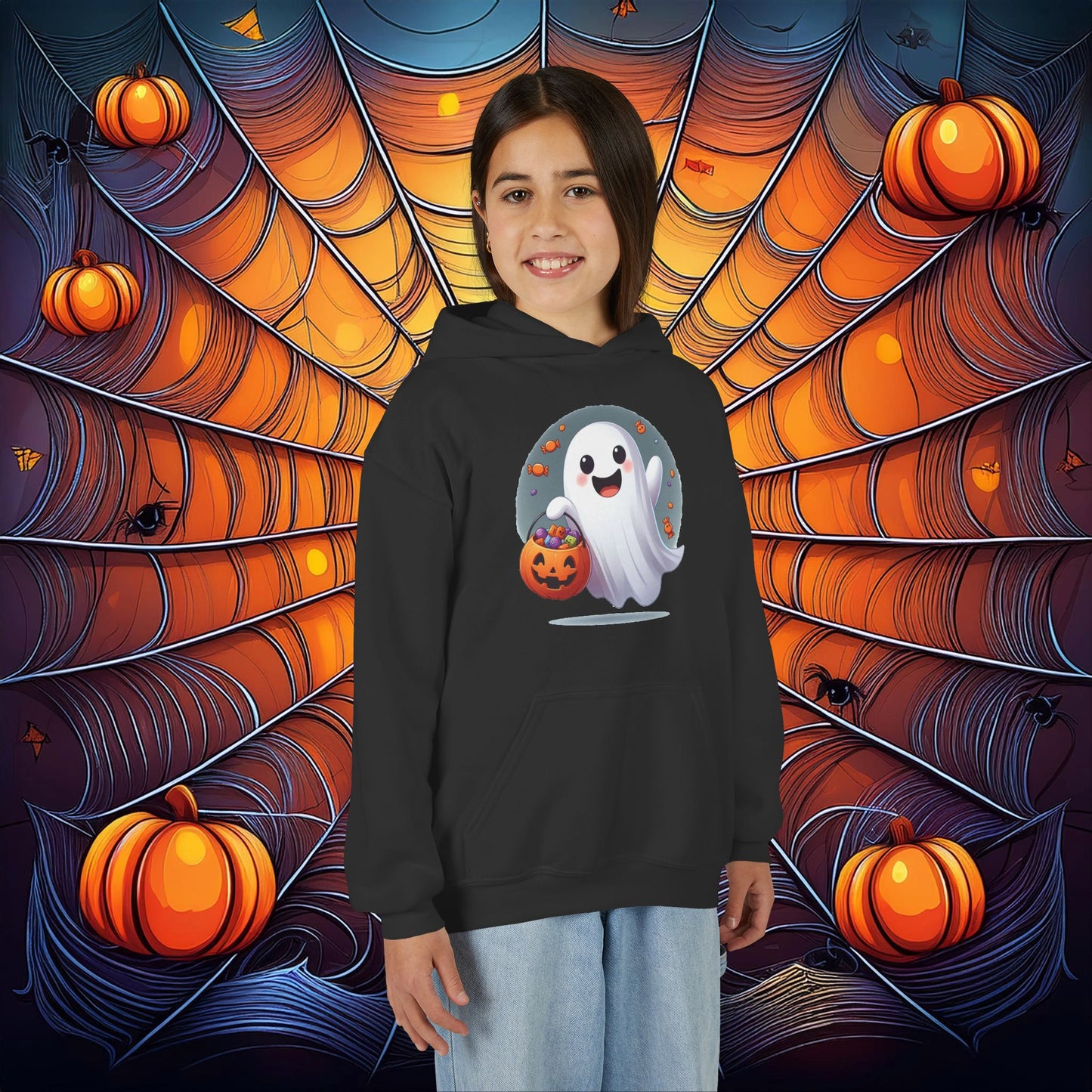 Trick or Treat Ghost Youth Hoodie
