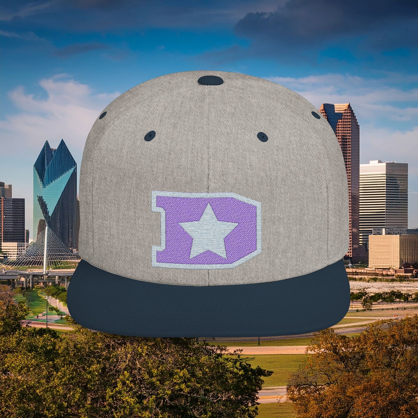 Dallas D Flat Bill Snapback with Star
