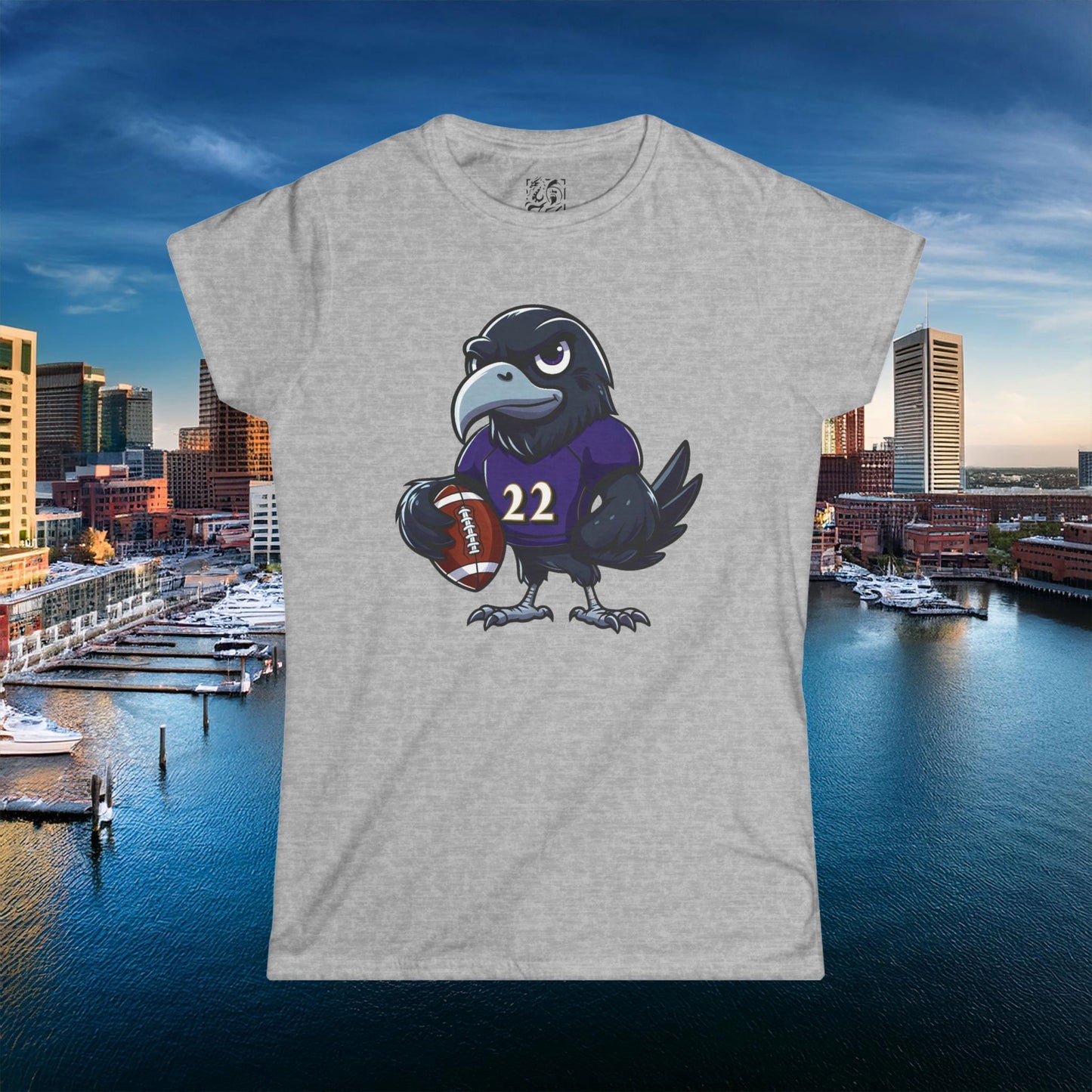Baltimore Little Football Player Women's Softstyle Tee
