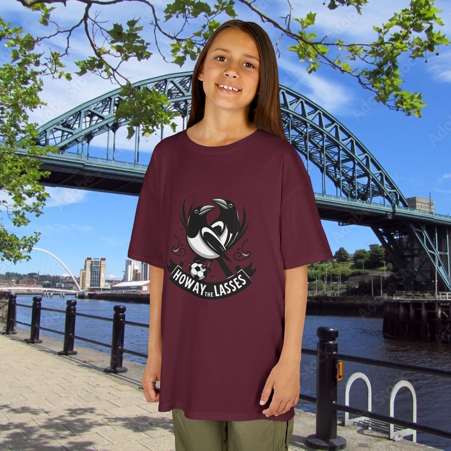 Newcastle United Howay the Lasses (twin mags) Kids Tee