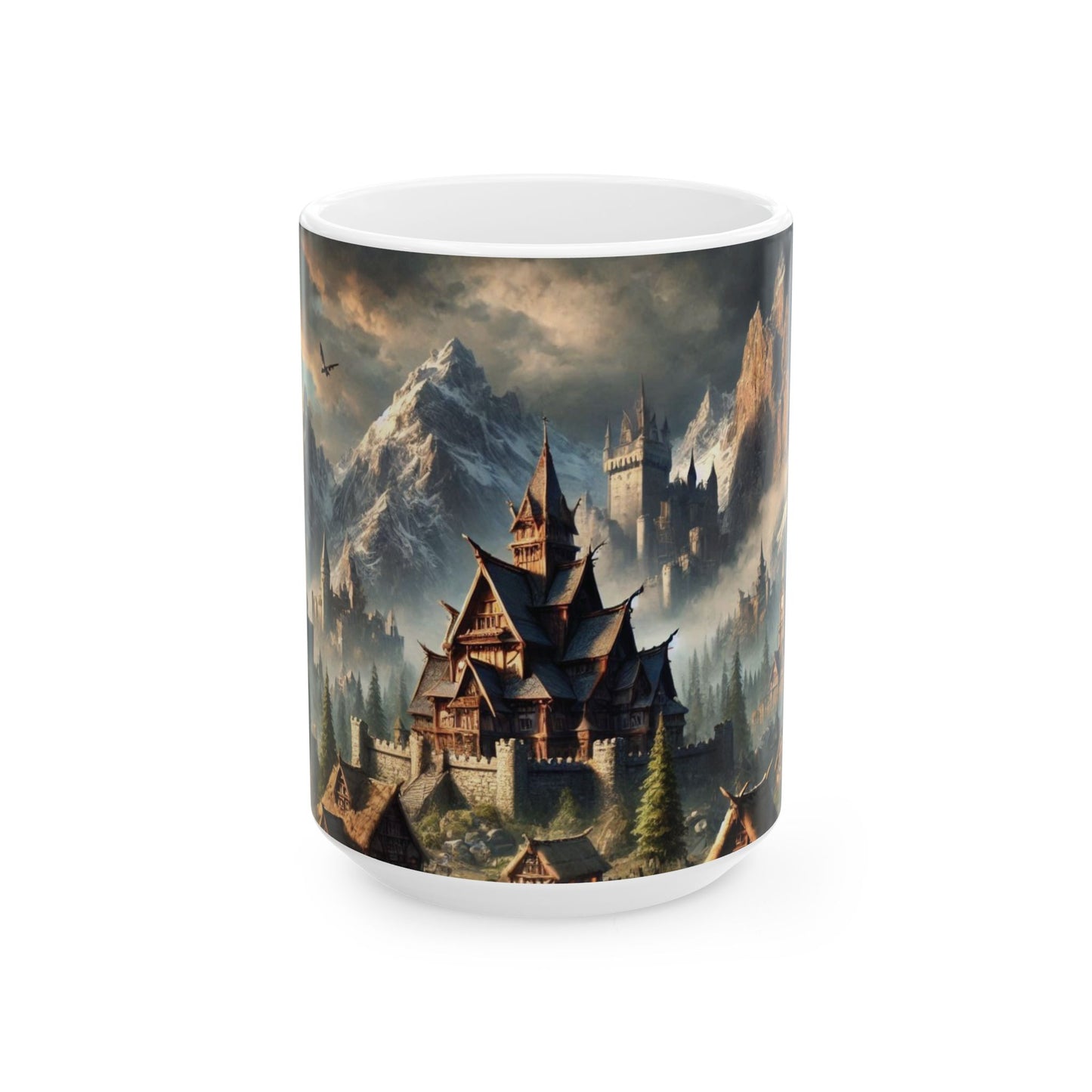 Mountain Village Mist Ceramic Mugs (11oz\15oz)