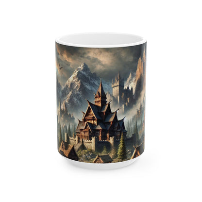 Mountain Village Mist Ceramic Mugs (11oz\15oz)