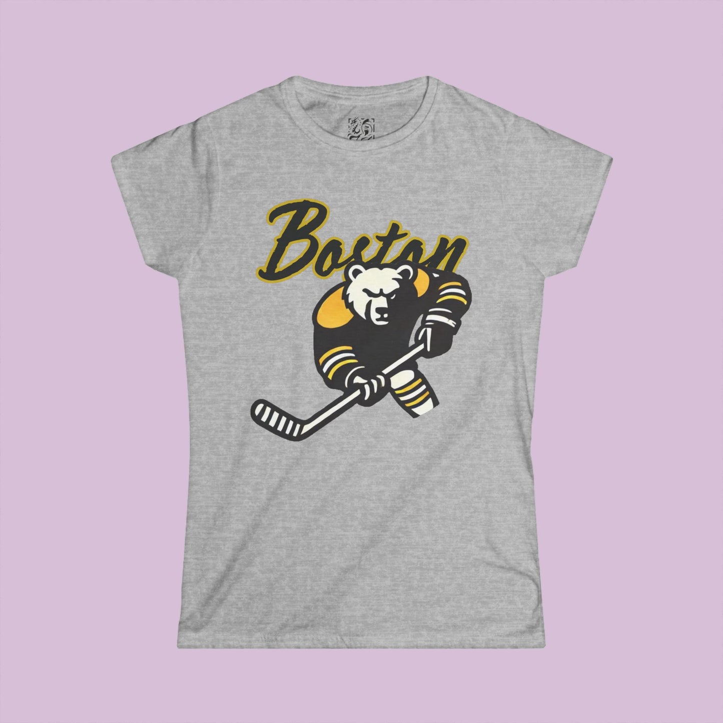 Boston Hockey Bear Women's Softstyle Tee