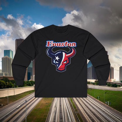 Houston Skull Long Sleeve Tee