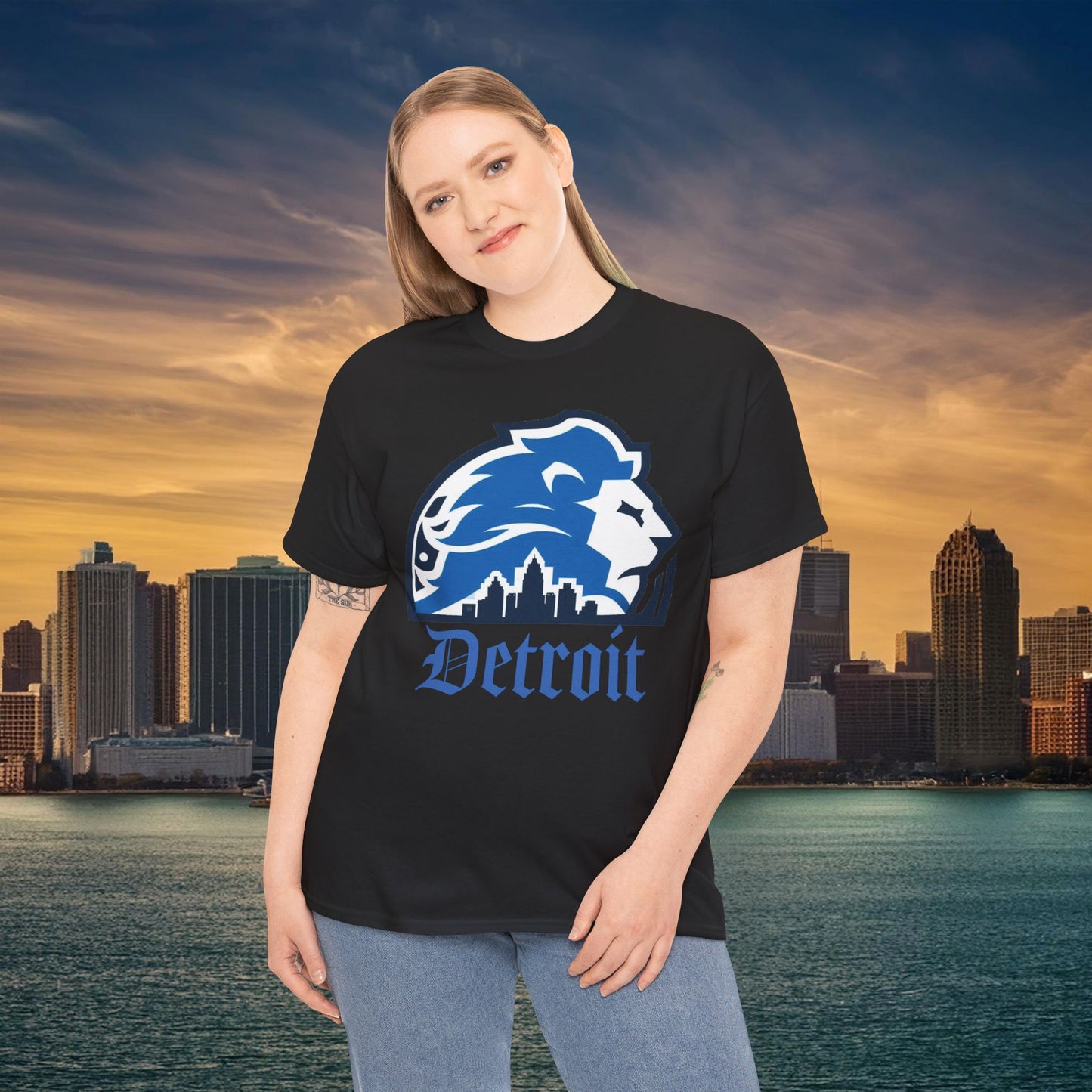 Detroit Football Skyline Tee