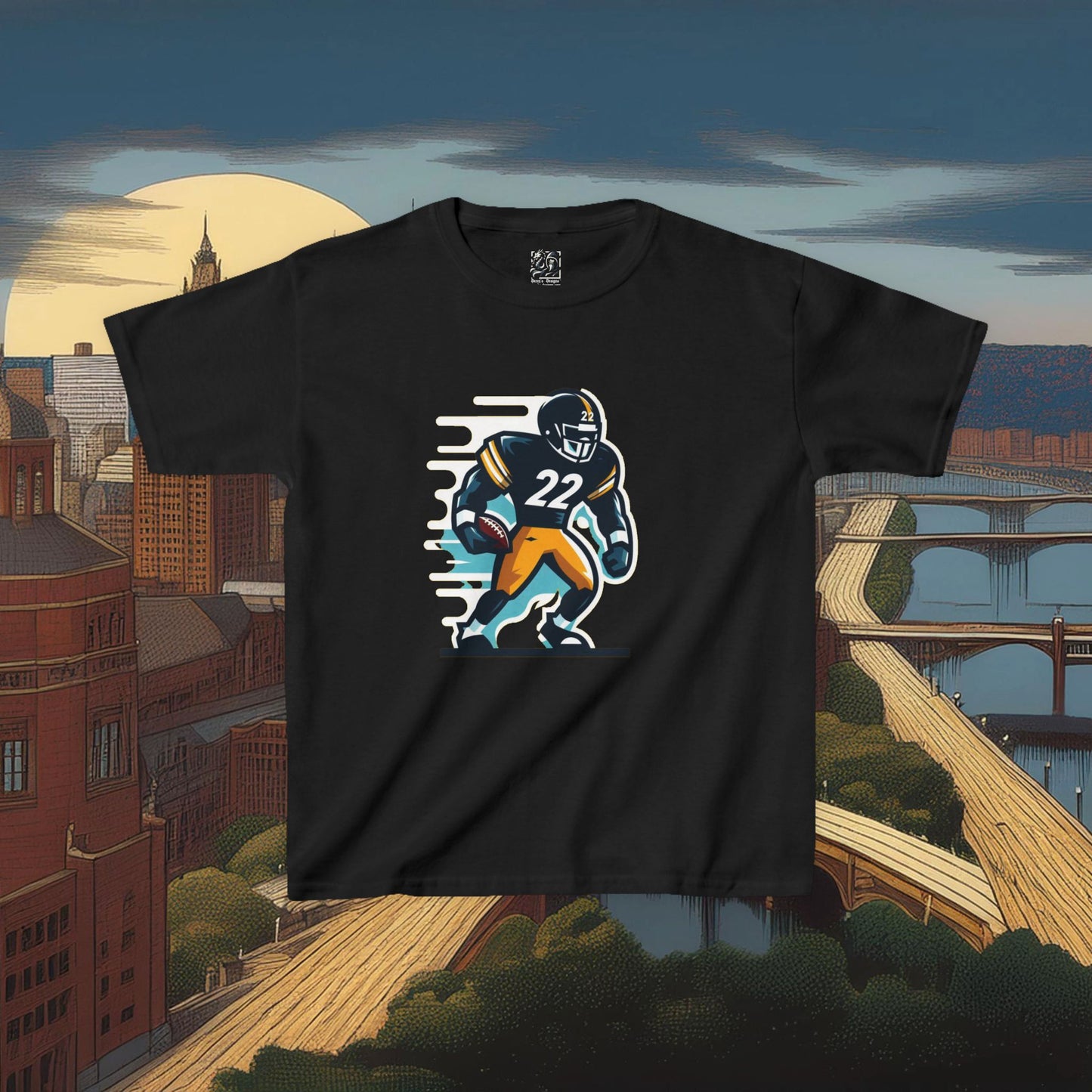 Pittsburgh Football Player Kids Tee