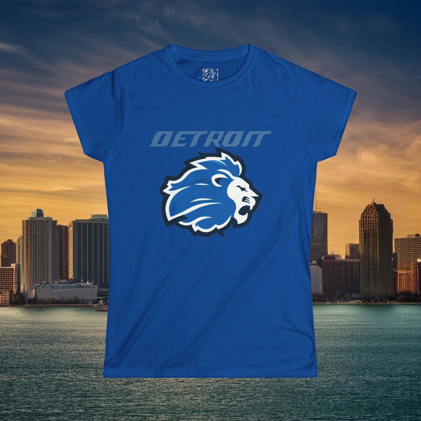 Detroit Football Logo Women's Softstyle Tee