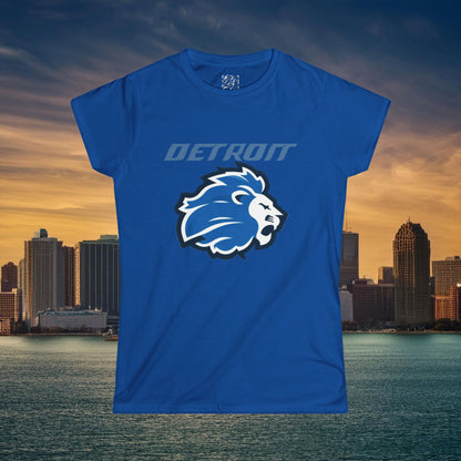 Detroit Football Logo Women's Softstyle Tee