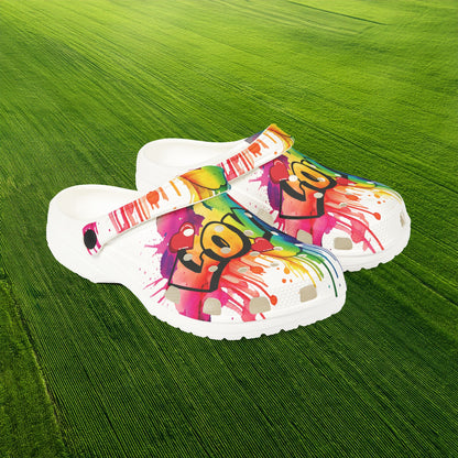 Love Color Bomb Foam Clogs