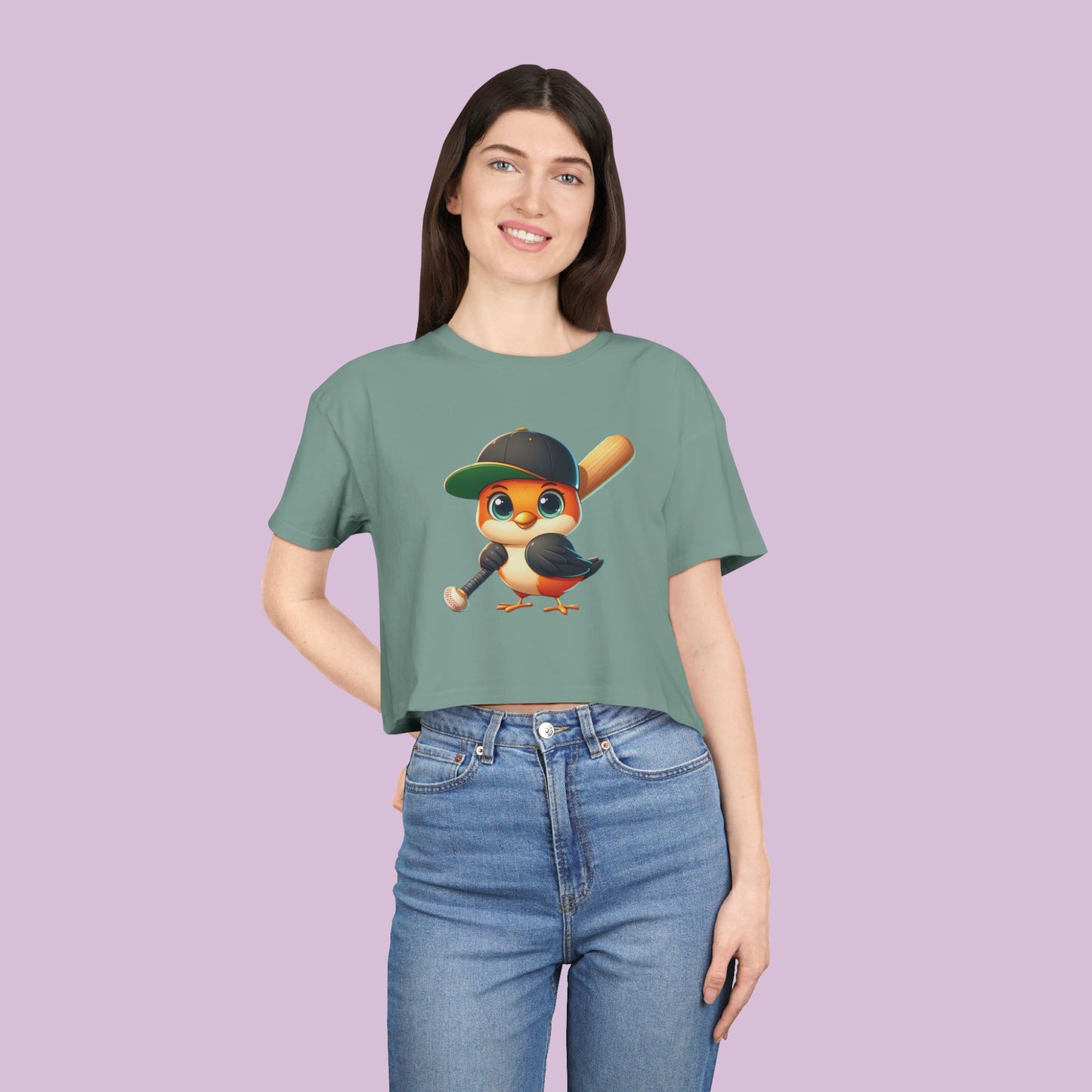 Baltimore Baseball Little Oriole Women's Crop Tee