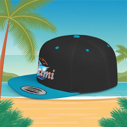 Miami Baseball Logo Flat Bill Snapback