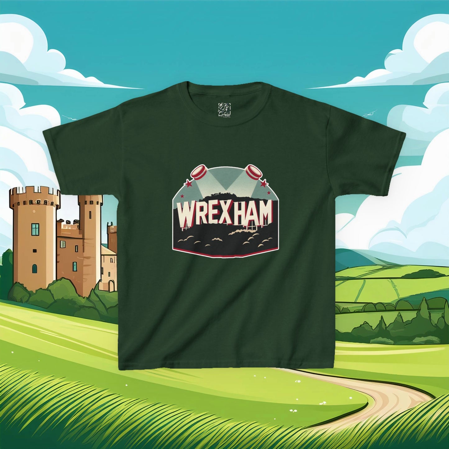 Wrexham Hollywood Sign Kids Tee