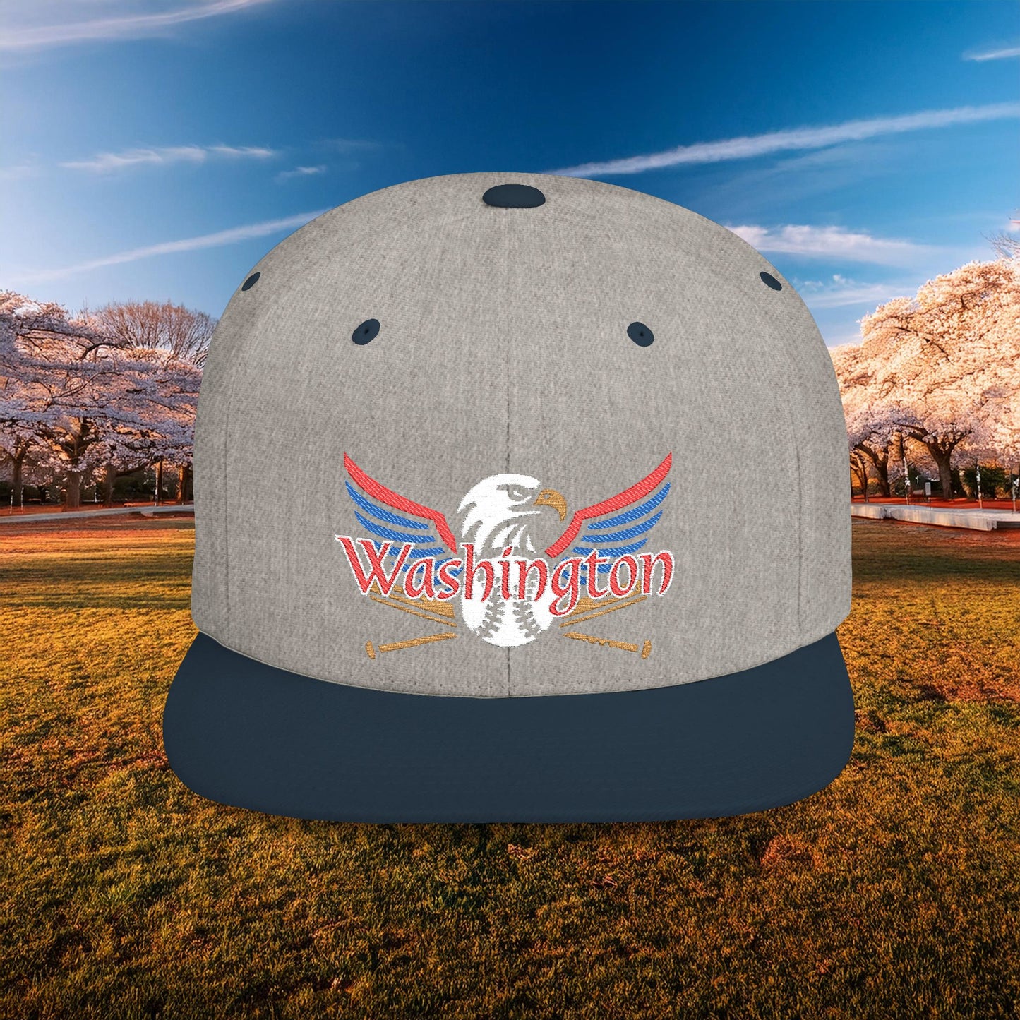 Washington Baseball Eagle Logo Flat Bill Snapback