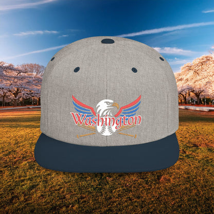 Washington Baseball Eagle Logo Flat Bill Snapback