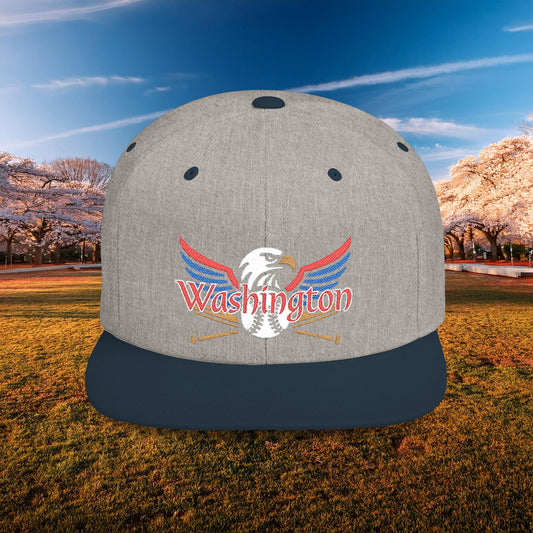 Washington Baseball Eagle Logo Flat Bill Snapback