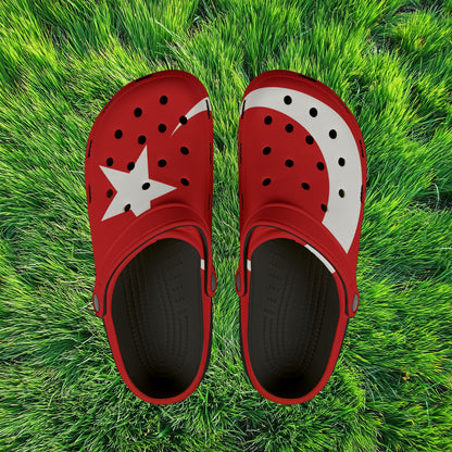 The Turkiye Flag Foam Clogs