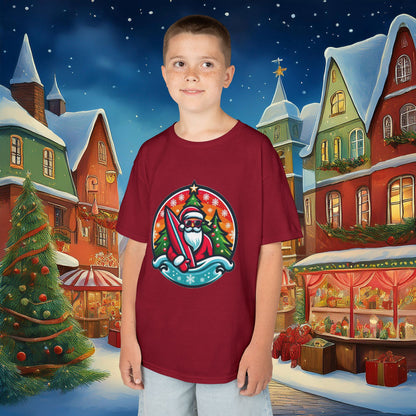 Catching Waves Santa Kids Tee