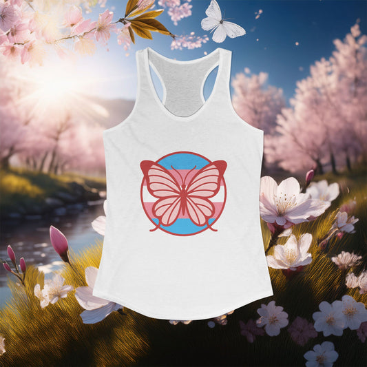 The T Elders Butterfly Graphic Racerback Tank Top