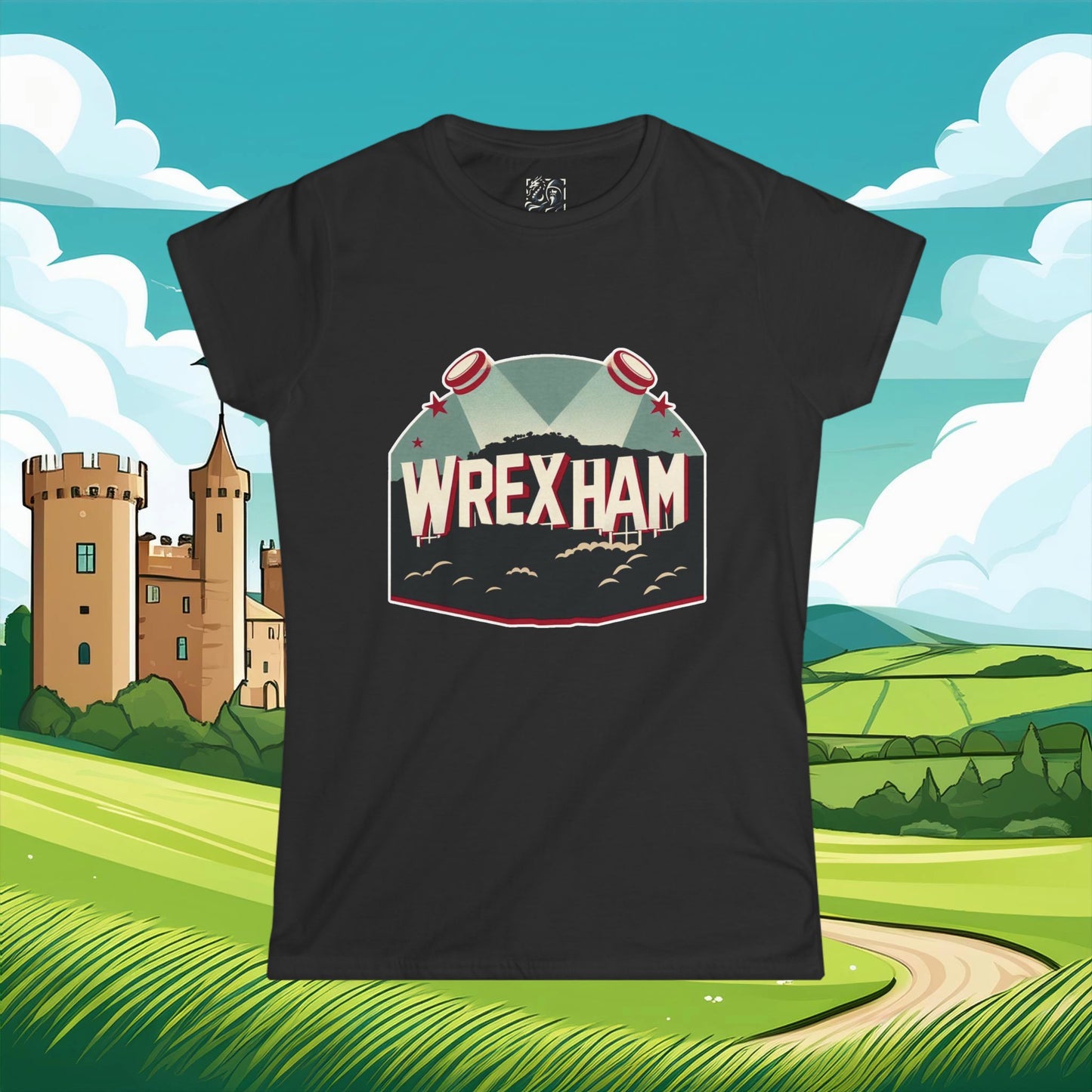 Wrexham Hollywood Sign Women's Softstyle Tee