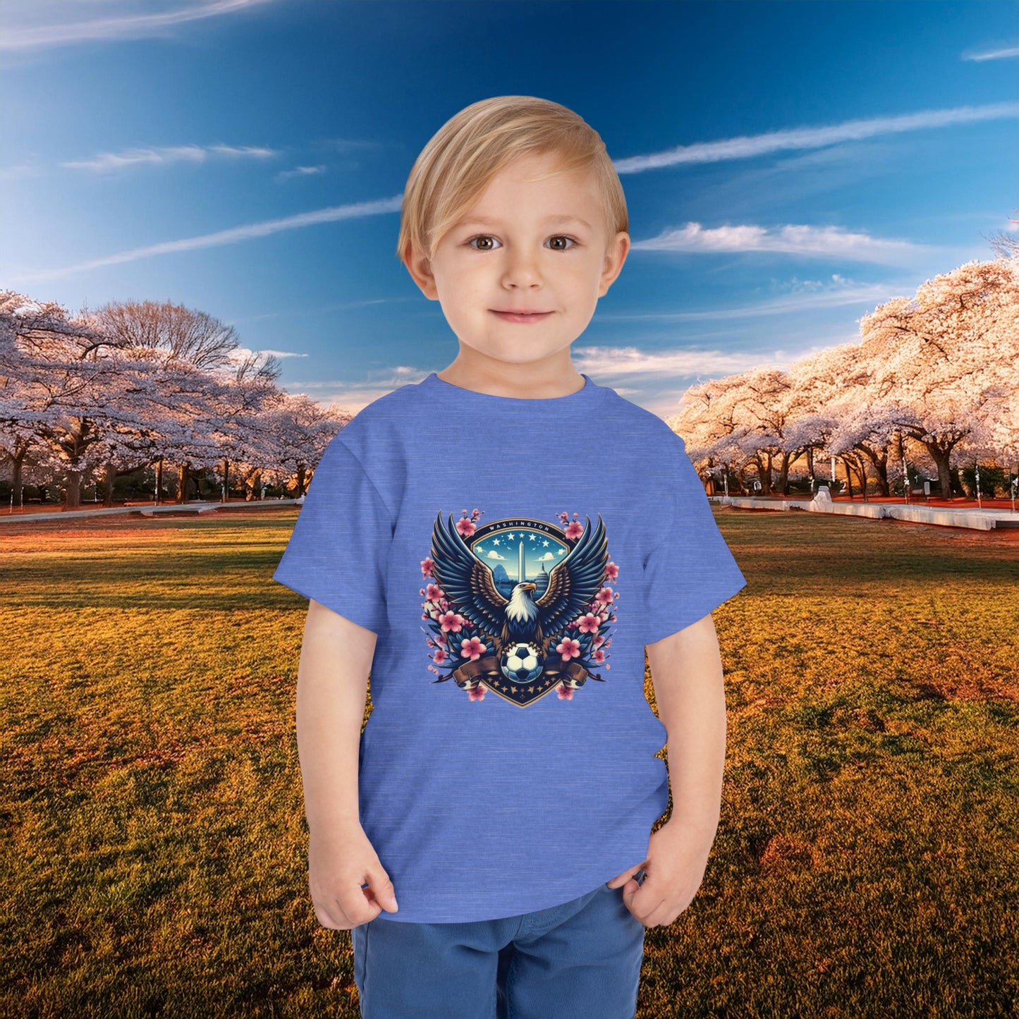Washington Cherry Blossom Design Toddler Tee