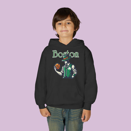 Boston Basketball Youth Hoodie